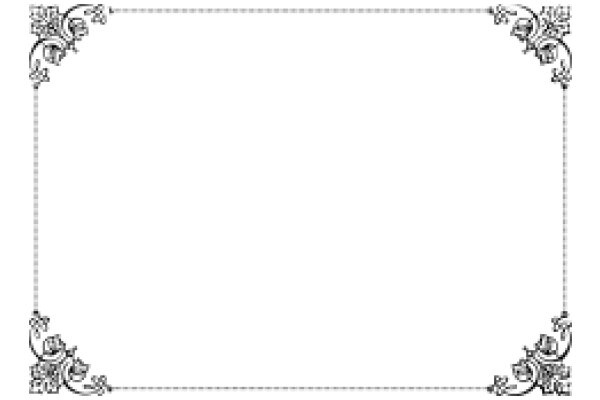 A Blank Canvas: An AI-Generated Image of a Square Frame with an Empty Center, Surrounded by Decorative Border Elements.