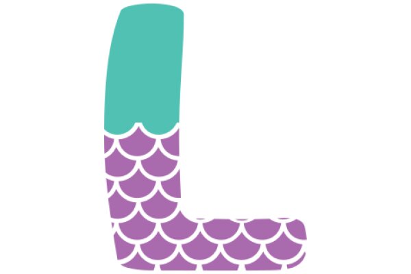 Stylized Letter L with a Purple Scalloped Border