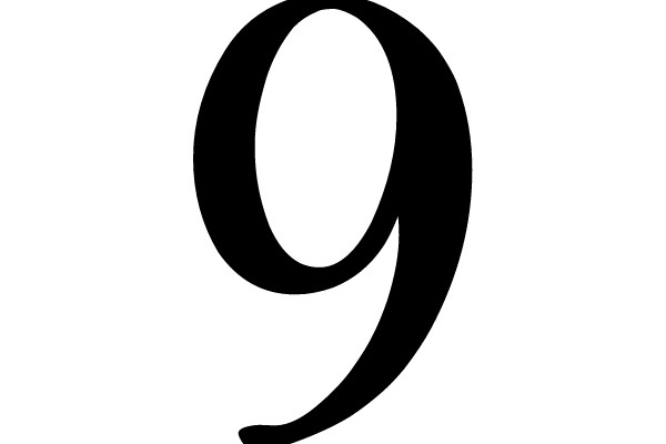 Bold Number Nine