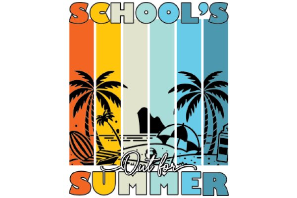 School's Out for Summer: A Colorful Illustration of Summer Fun
