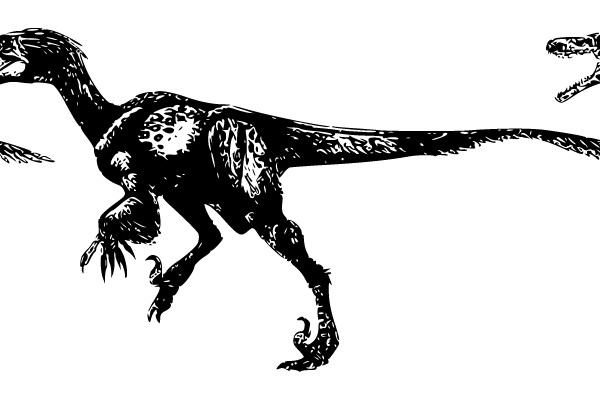 Dinosaur in Mid-Stride