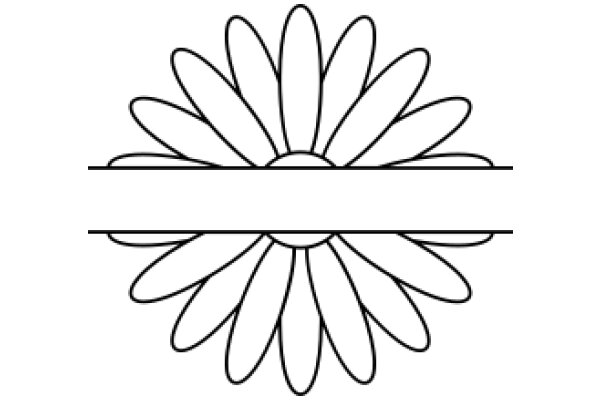 Simplistic Line Art of a Flower