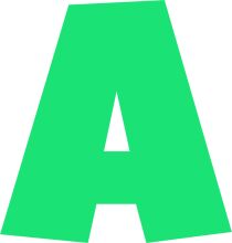 A for Artificial Intelligence: A Visual Representation of the Letter 'A' in a Solid Green Color.