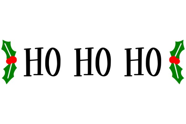 Holiday Greetings: A Festive Banner with 'Ho Ho' and Christmas Decorations