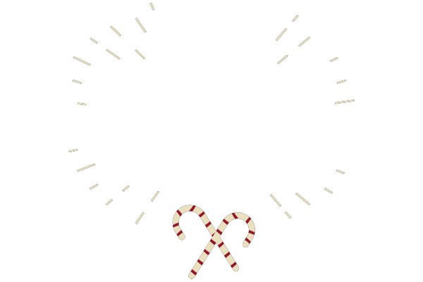 Festive Candy Cane Cross