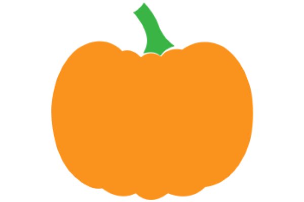 Vibrant Orange Pumpkin with Green Stem