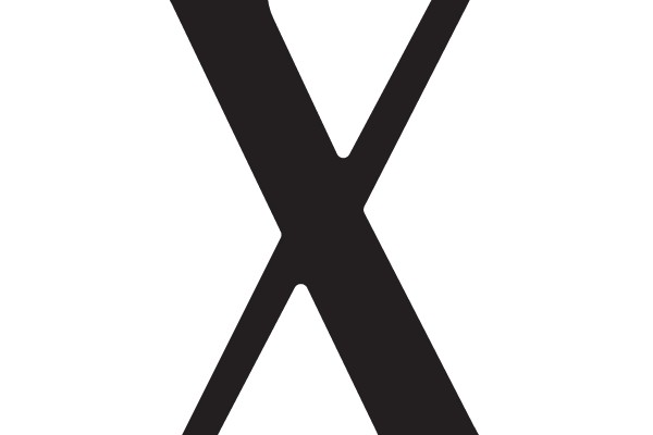 Bold Gothic Letter X
