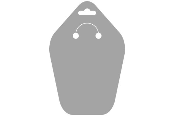 A Simple, Minimalist Design: A Grey Shape with a Cloud-like Symbol Inside
