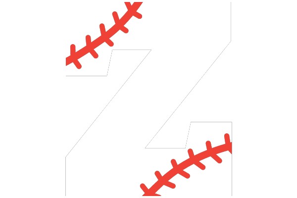 Bold Baseball Alphabet: The Z Font in SVG Excellence