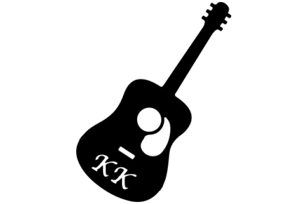 A Silhouette of a Guitar with the Letter 'K' on It