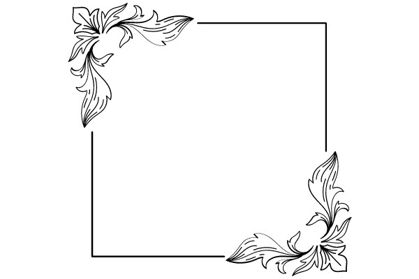 Decorative Ornate Vintage Frame with Flourish Design