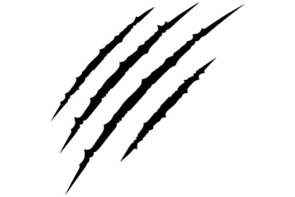 Stylized Claw Marks on a White Background