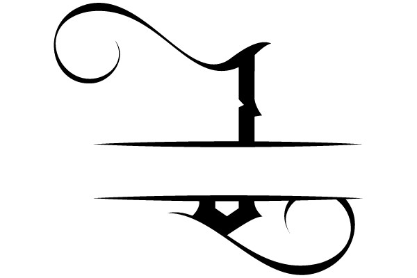 Curved and Decorative Letter 'N'