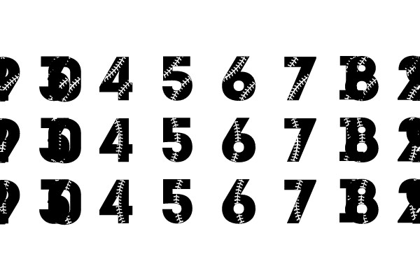 Baseball Stitched Numbers: A Typographic Design