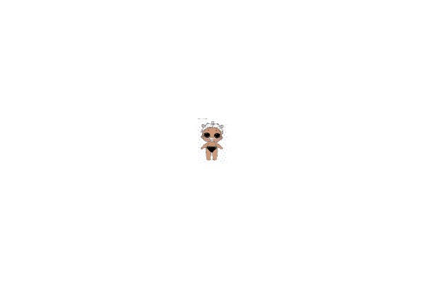 Digital Artwork: A Cartoon Character in a Bathing Suit