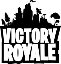 Victory Royale: A Silhouette of a Cityscape with a Skyline, Trees, and a Satellite Dish