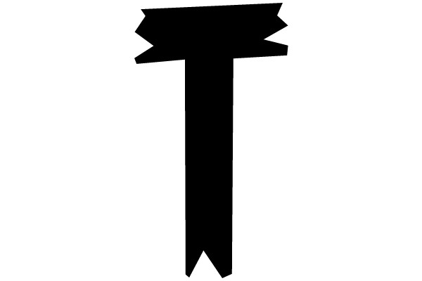 T-shaped Ribbon Icon