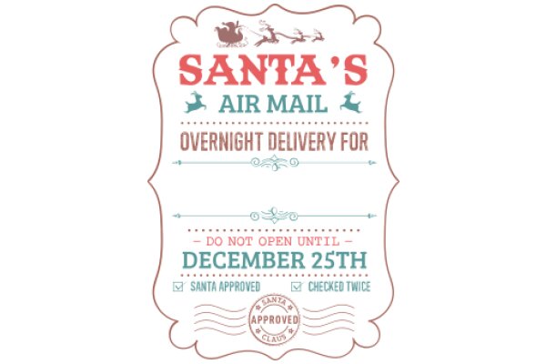 Santa's Air Mail Overnight Delivery for Christmas Eve