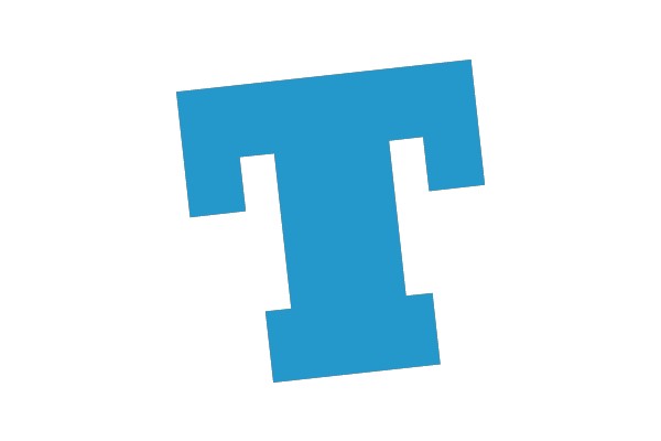 Blue Capital Letter T