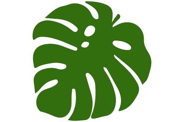 Tropical Monstera Leaf Illustration