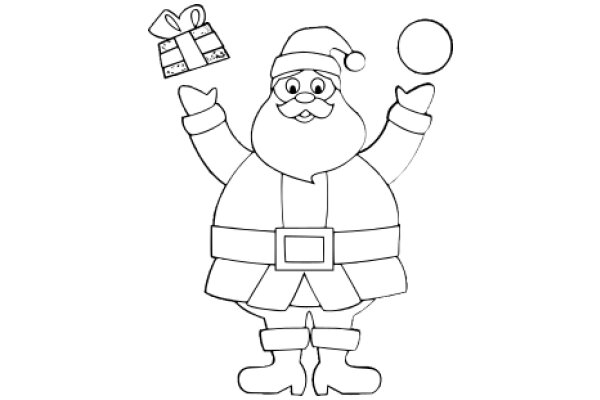 A Festive Santa Claus, Ready to Deliver Gifts!
