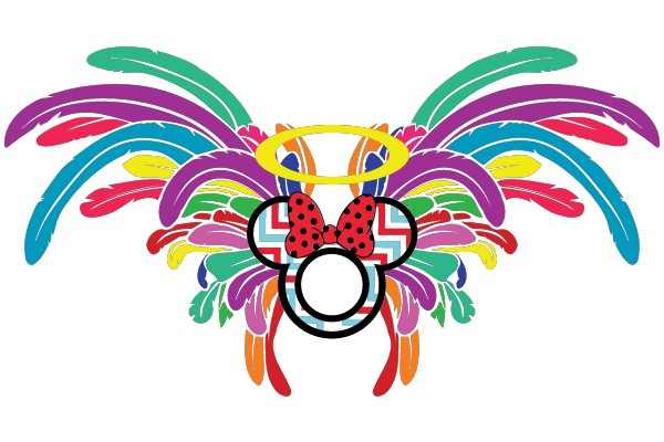 Minnie Mouse with Feather Wings and Halo