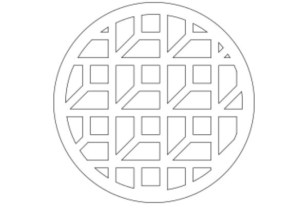 Geometric Pattern: A Circle of Interconnected Triangles
