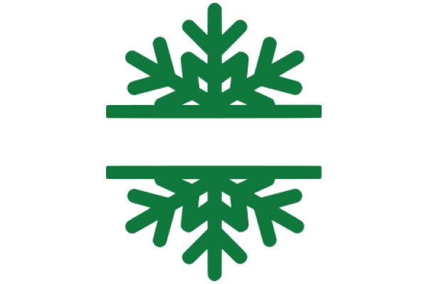 Simplistic Green Snowflake Design