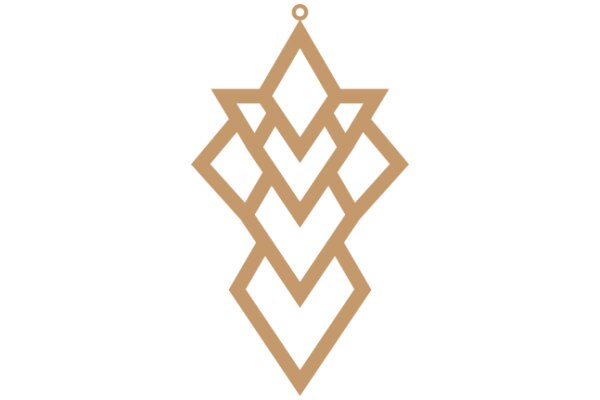 Stylized Geometric Design with a Central Circle and Triangles