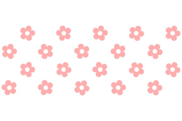 Pink Flower Pattern on a White Background