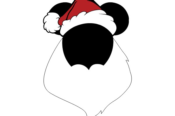 Mickey Mouse Santa Hat Outline