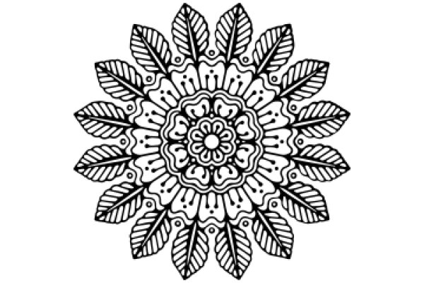 Stylized Floral Pattern with Leaf Motifs