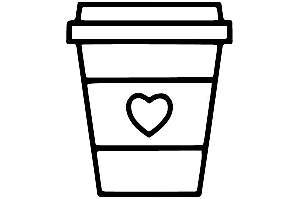 Coffee Cup with Heart Symbol