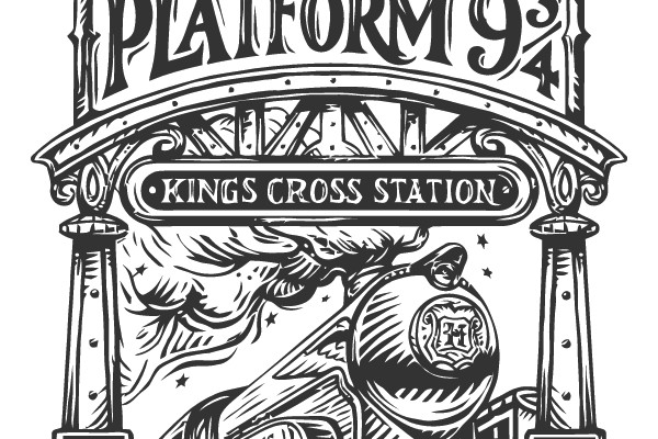 The Hogwarts Express at Platform 9¾