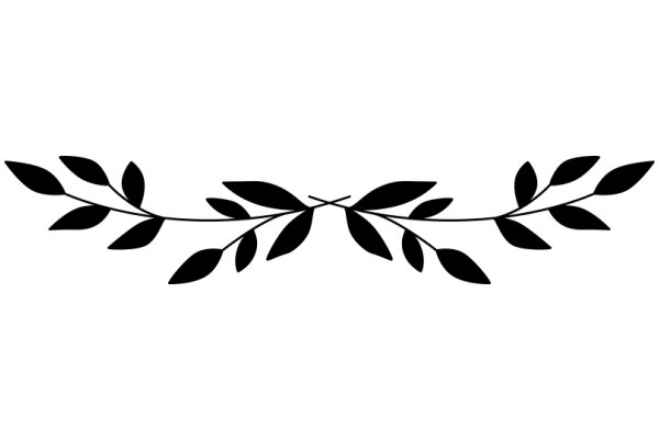 Stylized Artwork of a Branch with Leaves