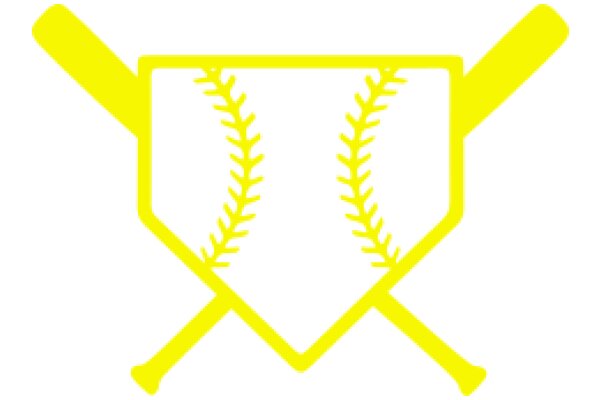 Vintage Baseball Logo with Yellow and White Design