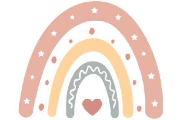 A Colorful Rainbow with a Heart at the Bottom