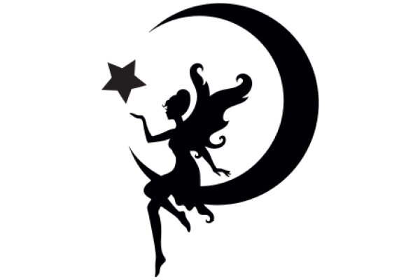 Silhouette of a Winged Figure with a Star
