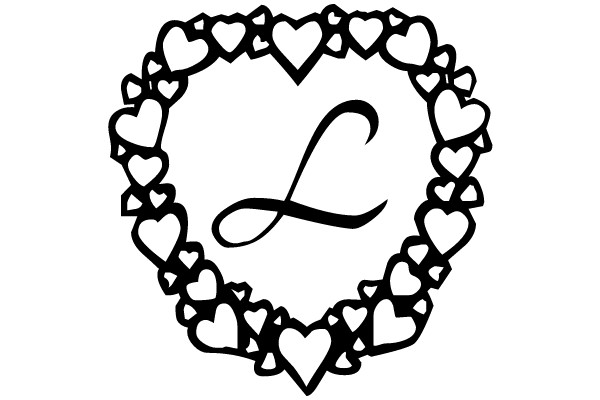 Elegant Heart Frame with 'L'