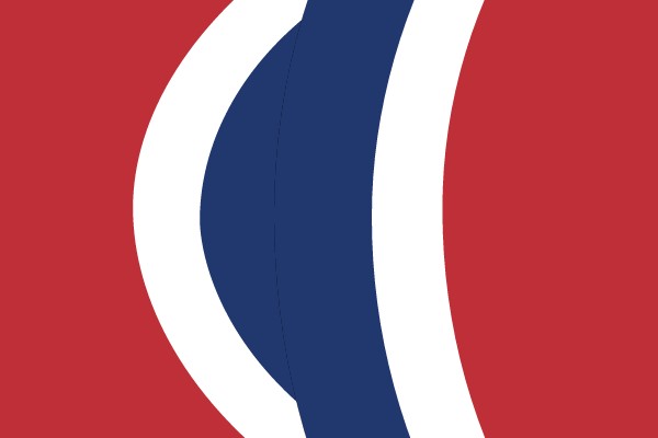 Hockey Team Logo with Red and Blue Colors