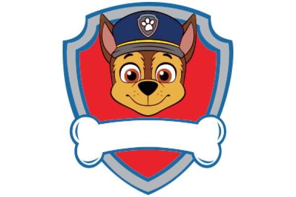 A Cute Cartoon Dog in a Police Uniform