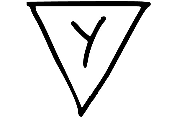 Simplified Letter 'Y' within a Triangle