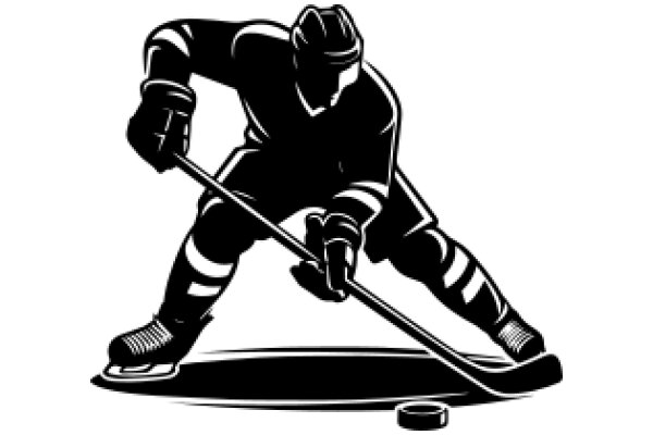 A Hockey Player in Action: A Illustration