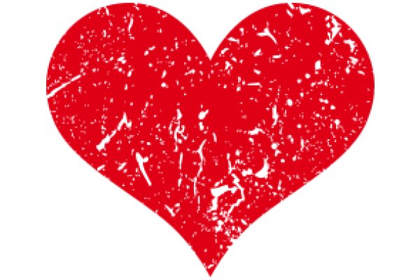 Vintage Red Heart with Distressed Texture