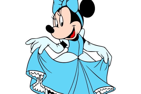 Minnie Mouse in a Blue Dress