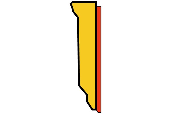 Bold Yellow and Red Shape