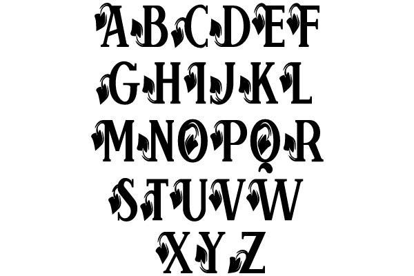 Ornate Alphabet in