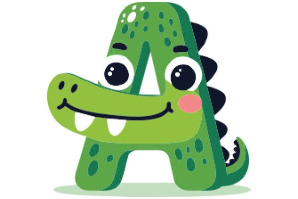 A Friendly Alligator Character with a Smile and Pink Lipstick
