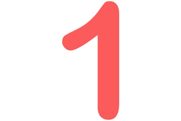 Digital Art: A Red Number One