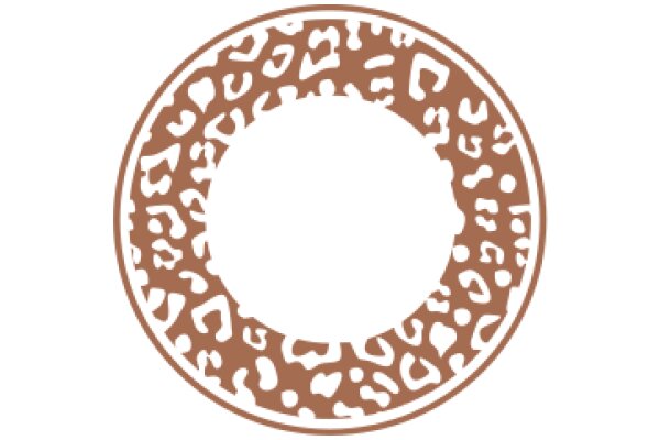 Stylized Leaf Design with Brown and White Patterns